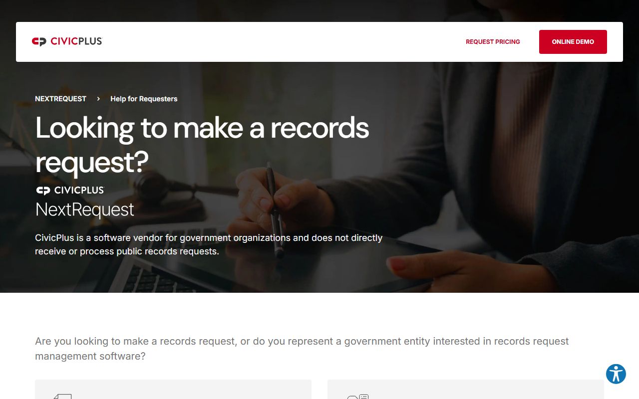 La Vergne NextRequest records portal for booking releases