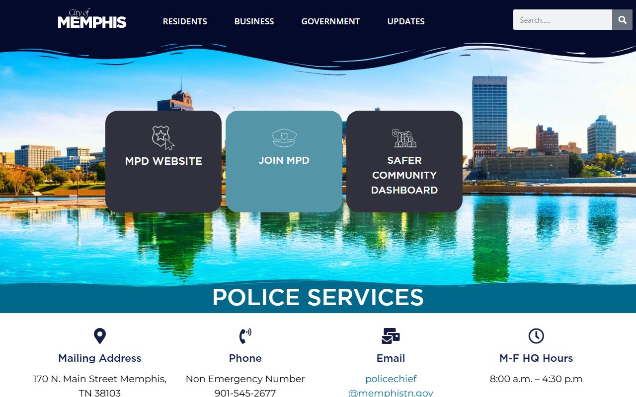 Memphis booking releases Memphis Police Department website