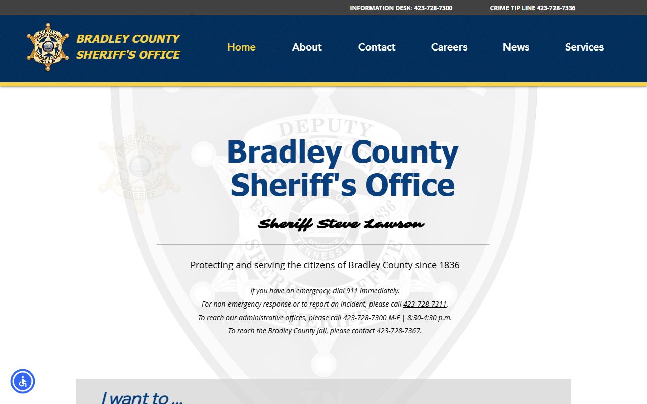 Bradley County Sheriff's Office website for booking releases