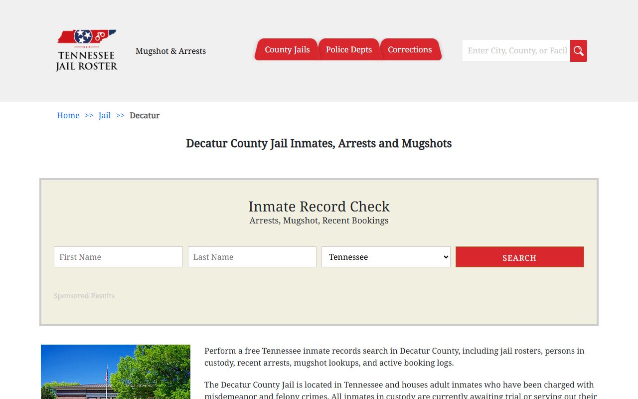 Decatur County jail roster for booking releases