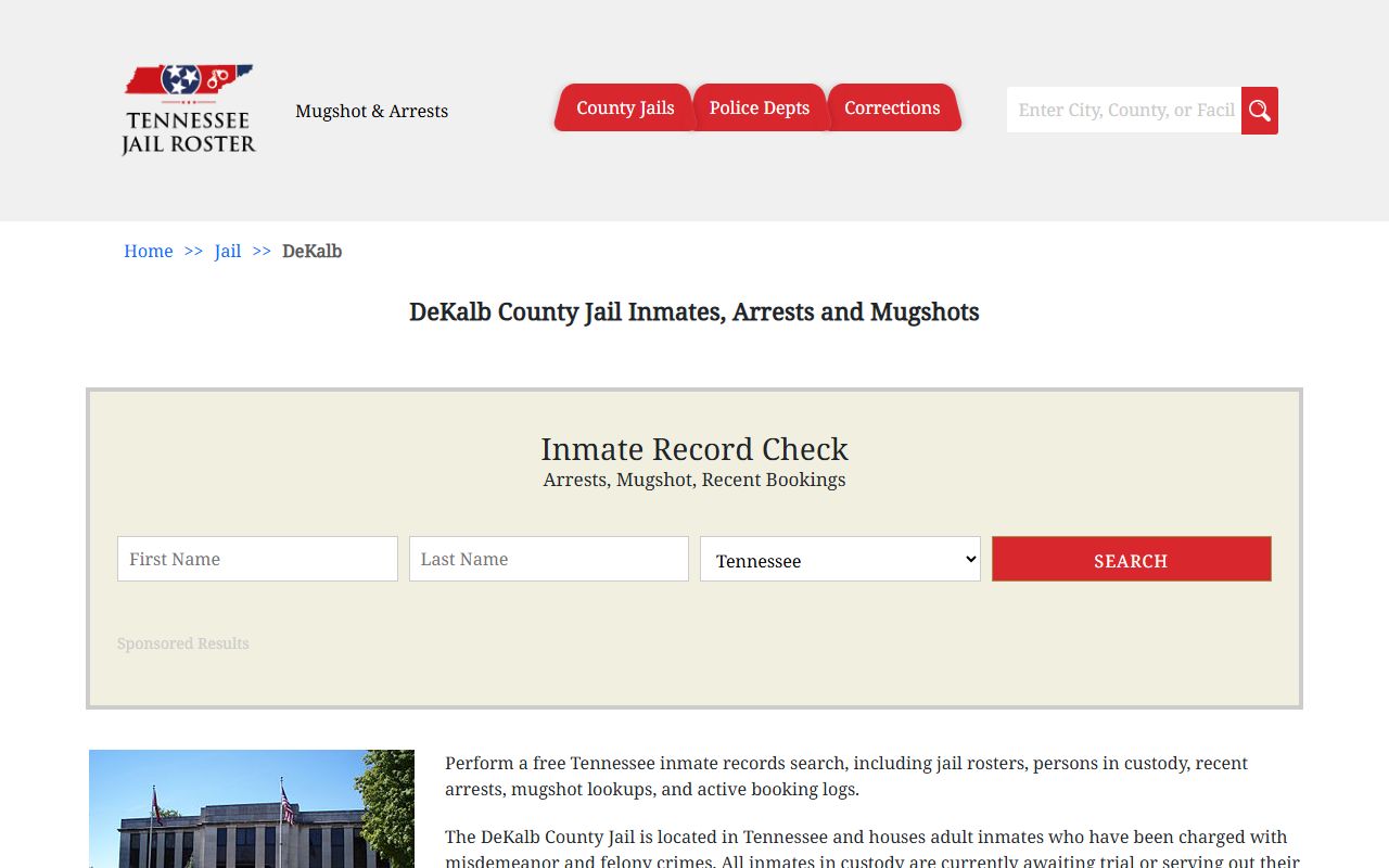 DeKalb County jail booking releases information