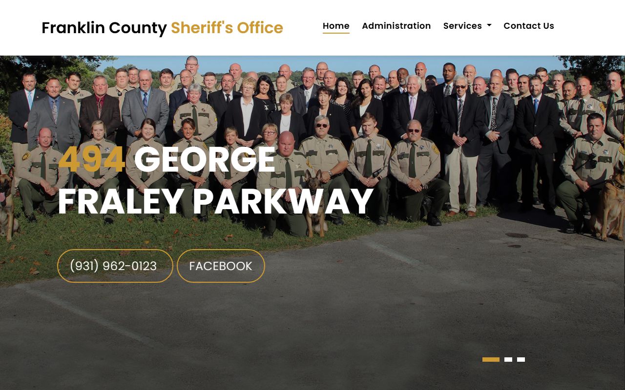 Franklin County Sheriff's Office website for booking releases
