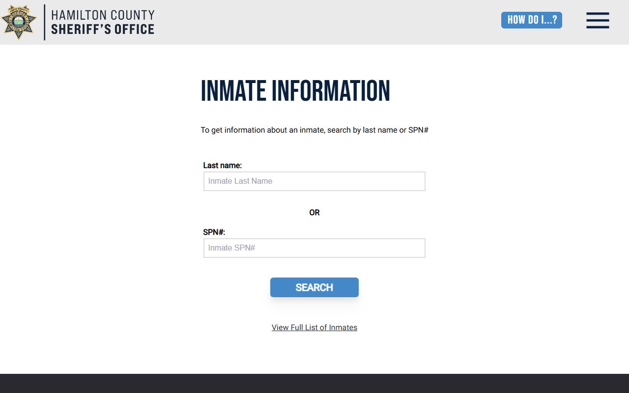 Hamilton County inmate information lookup for booking releases