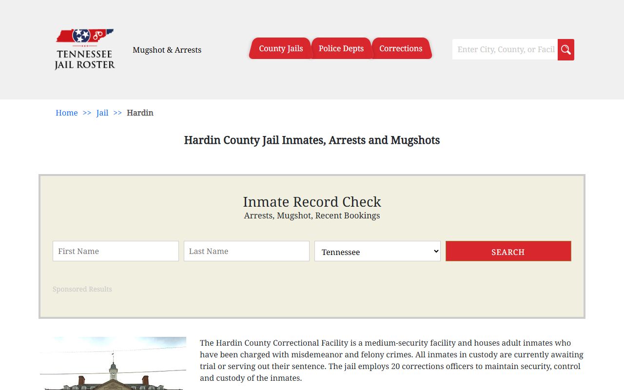 Hardin County jail information and booking releases