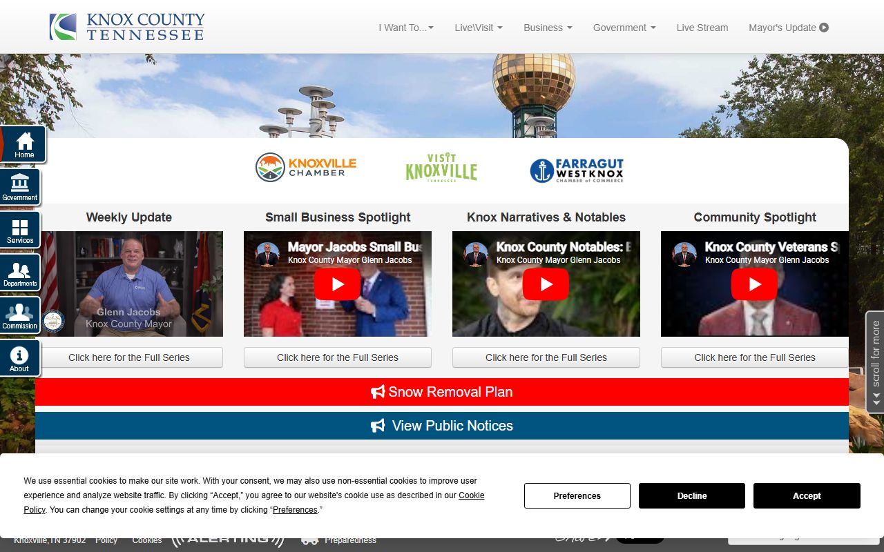 Knox County government portal for booking releases