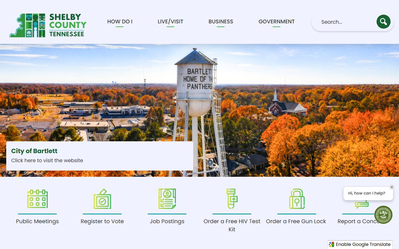 Shelby County government website for booking releases
