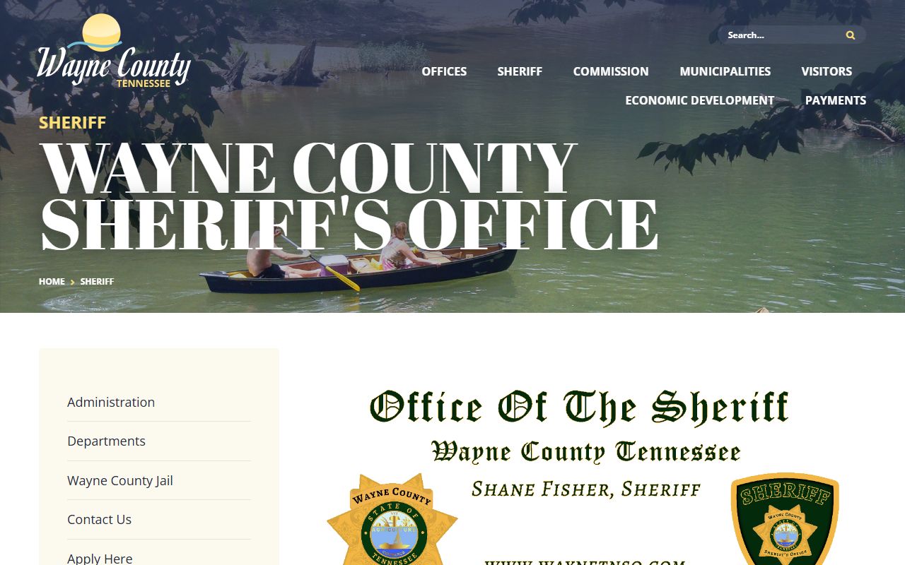 Wayne County Sheriff's Office website for booking releases